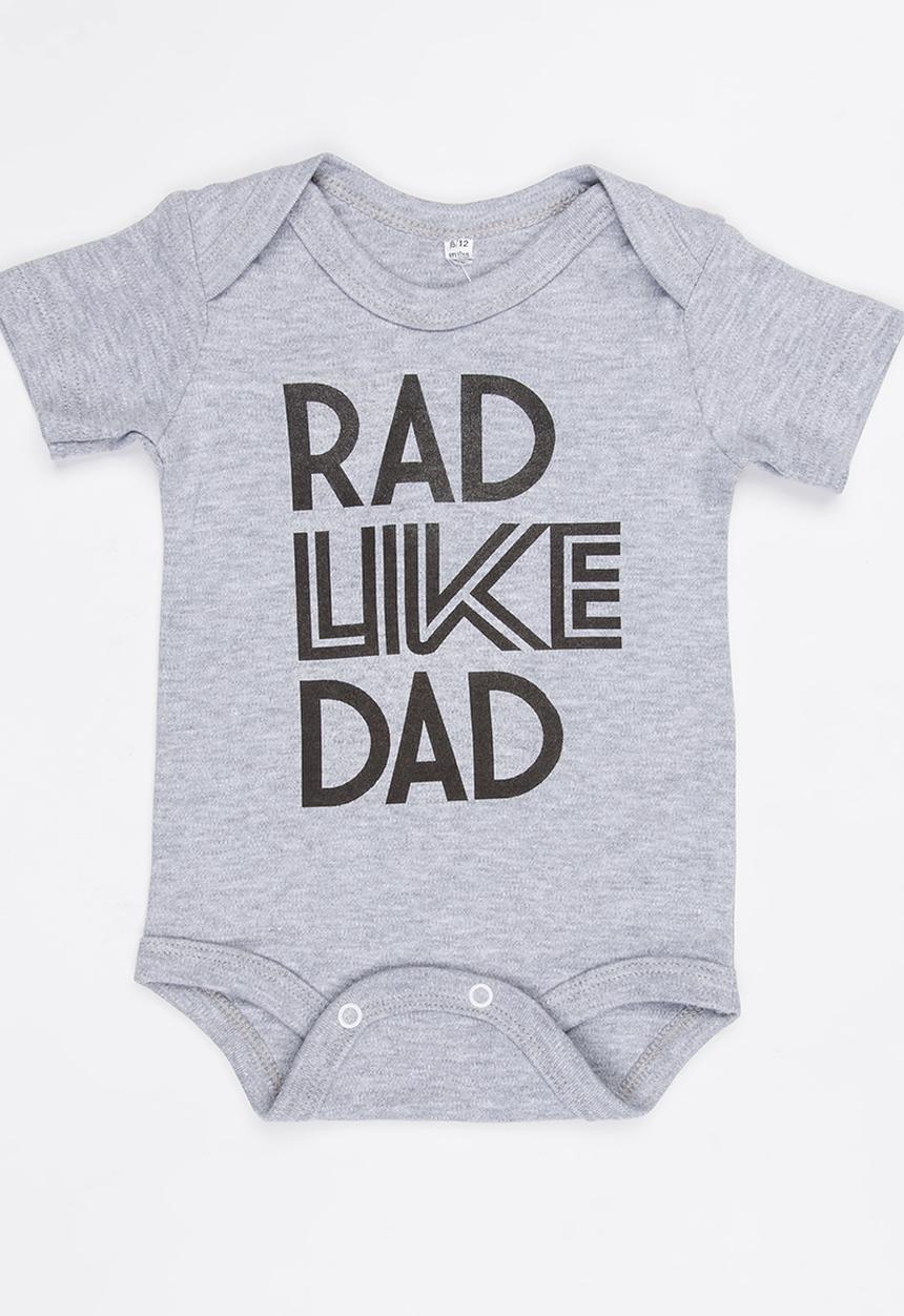 Funky Shop - Slogan Baby Grow Grey