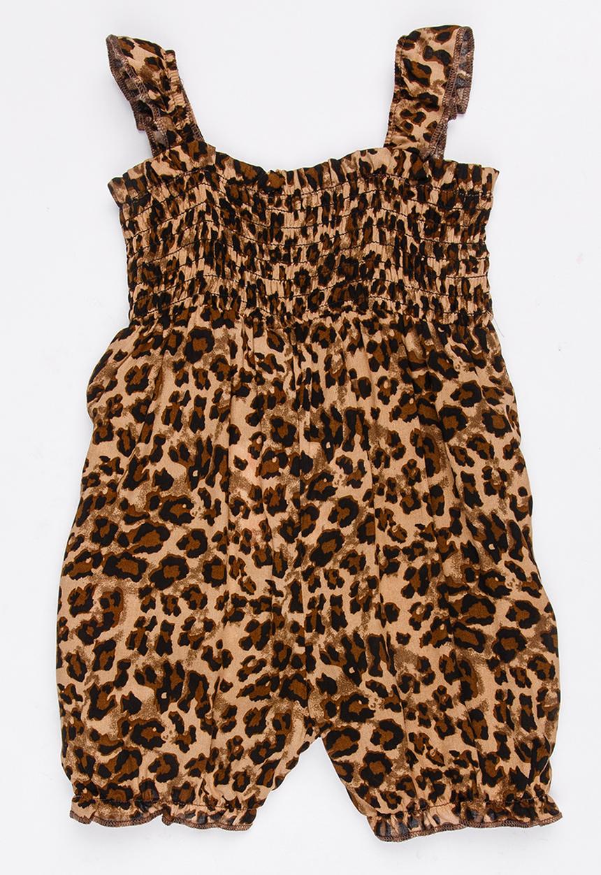 Eco Punk - Animal Print Romper Multi-colour