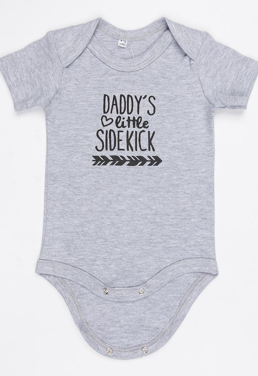 Funky Shop - Slogan Baby Grow Grey
