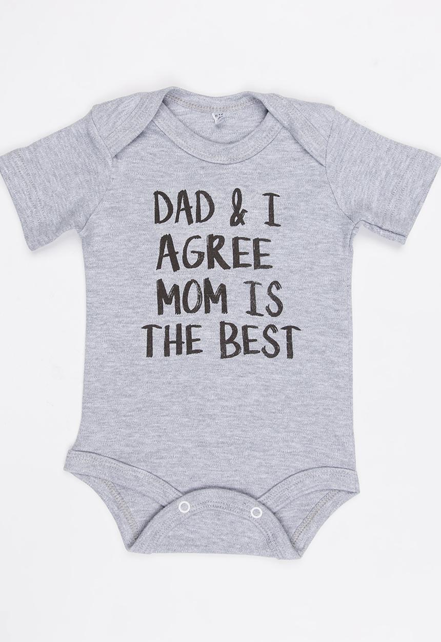 Funky Shop - Slogan Baby Grow Grey