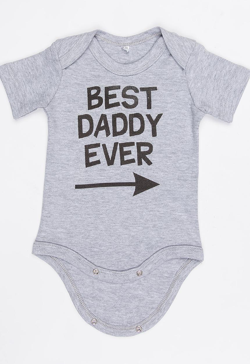 Funky Shop - Slogan Baby Grow Grey