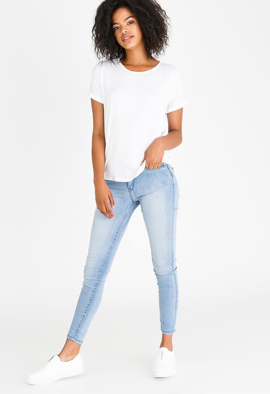 Kate Jordan - Satin Combo Top White
