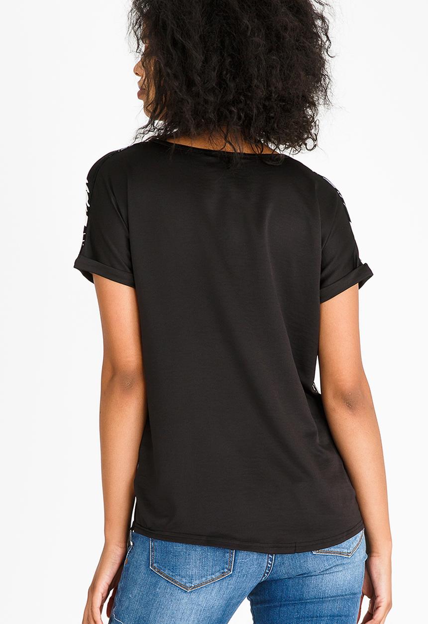 Kate Jordan - Satin Combo Top Black
