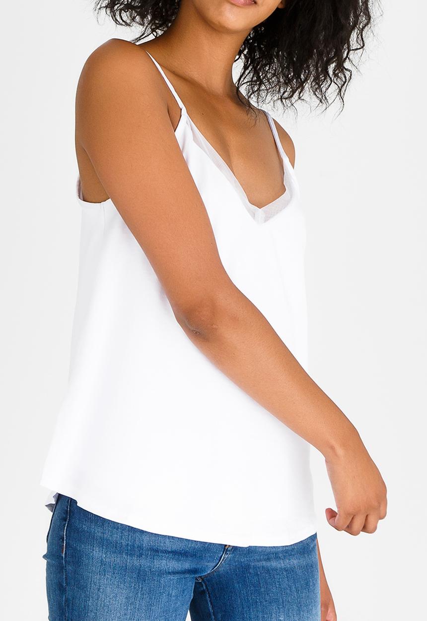 Kate Jordan - Mesh Inset Cami White