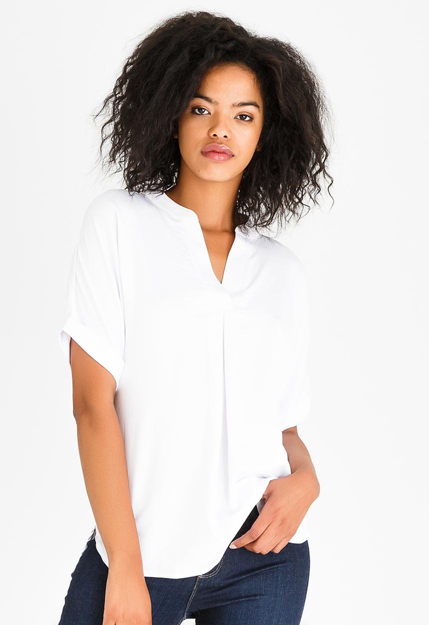 Kate Jordan - Satin Sueded Shirt White