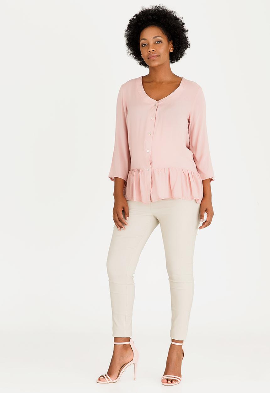 edit Maternity - V-neck Shirt Pale Pink