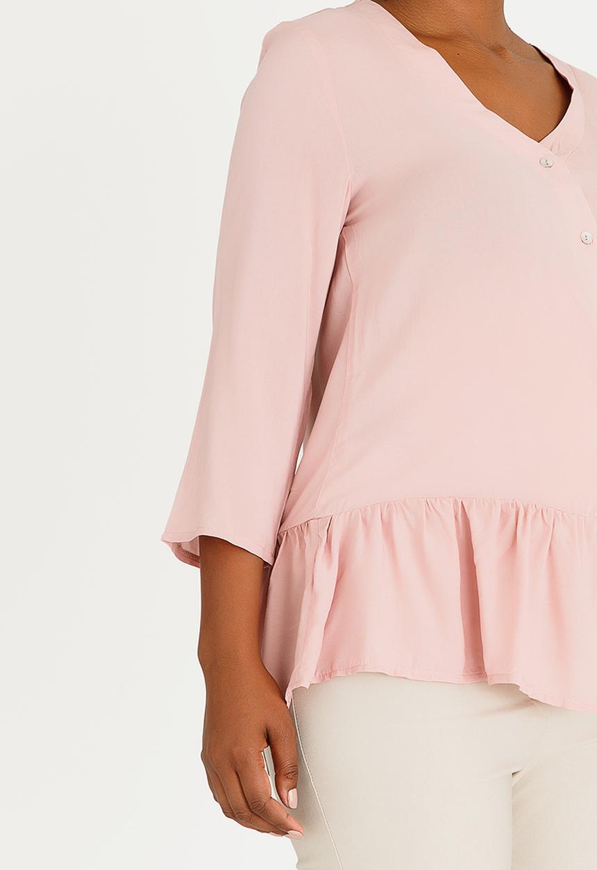 edit Maternity - V-neck Shirt Pale Pink