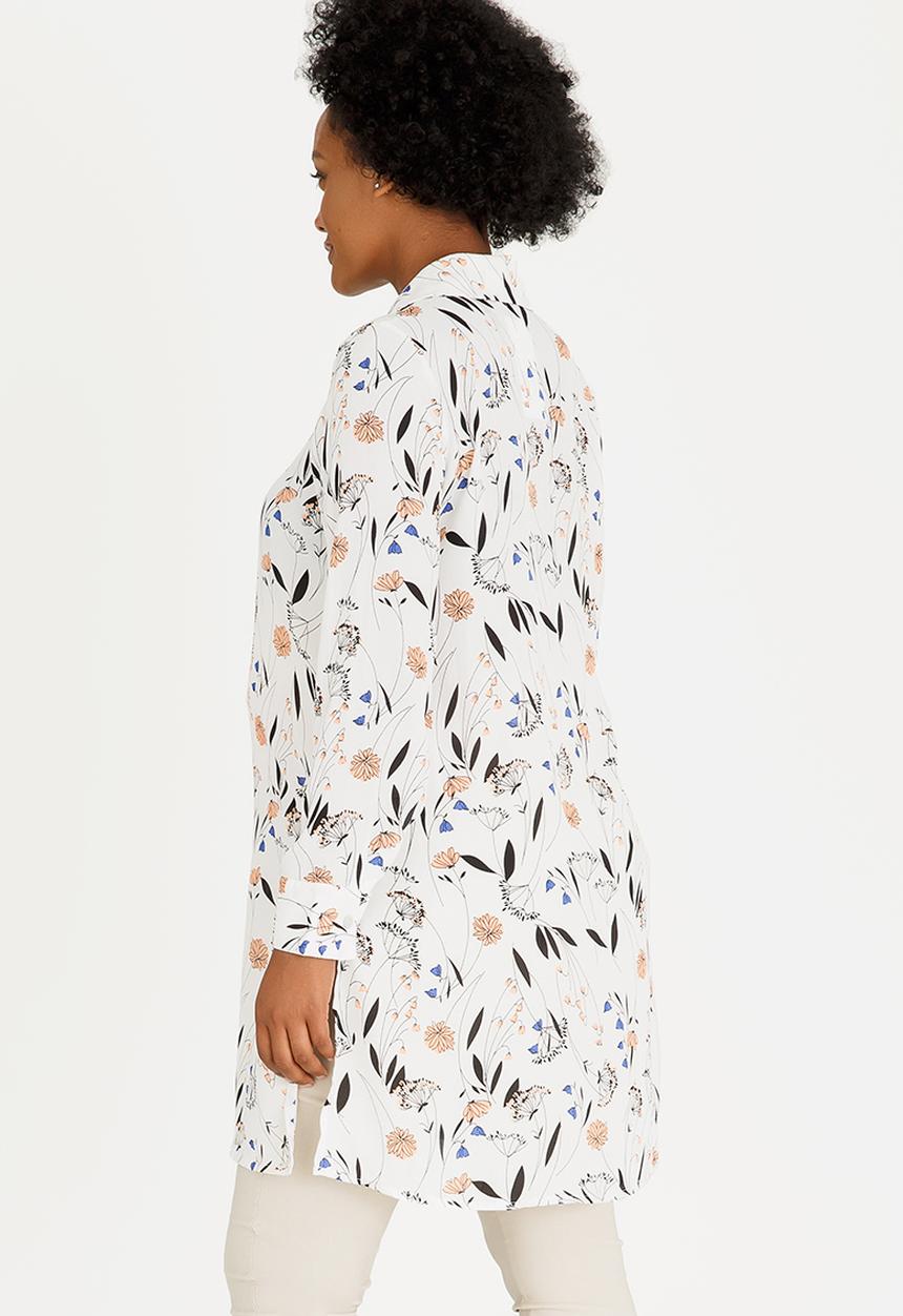 edit Maternity - Longer Length Chiffon Shirt Floral