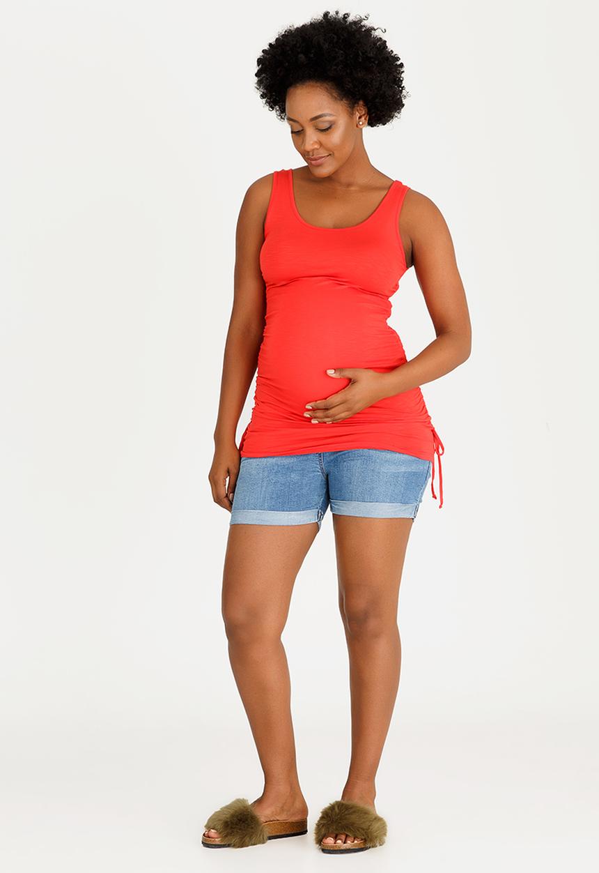 Cherry Melon - Tank Top with Side Ties Orange