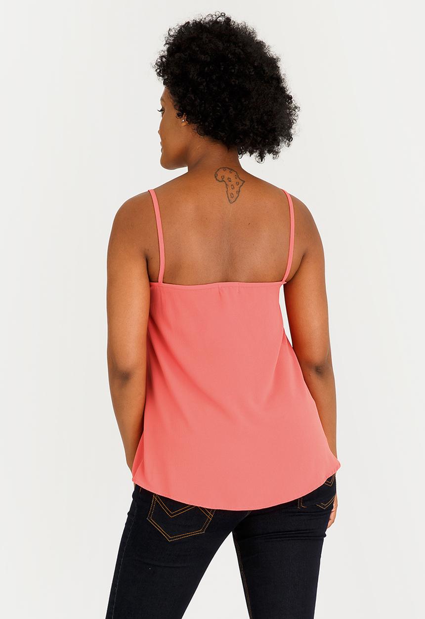 edit Maternity - Woven Cami Coral
