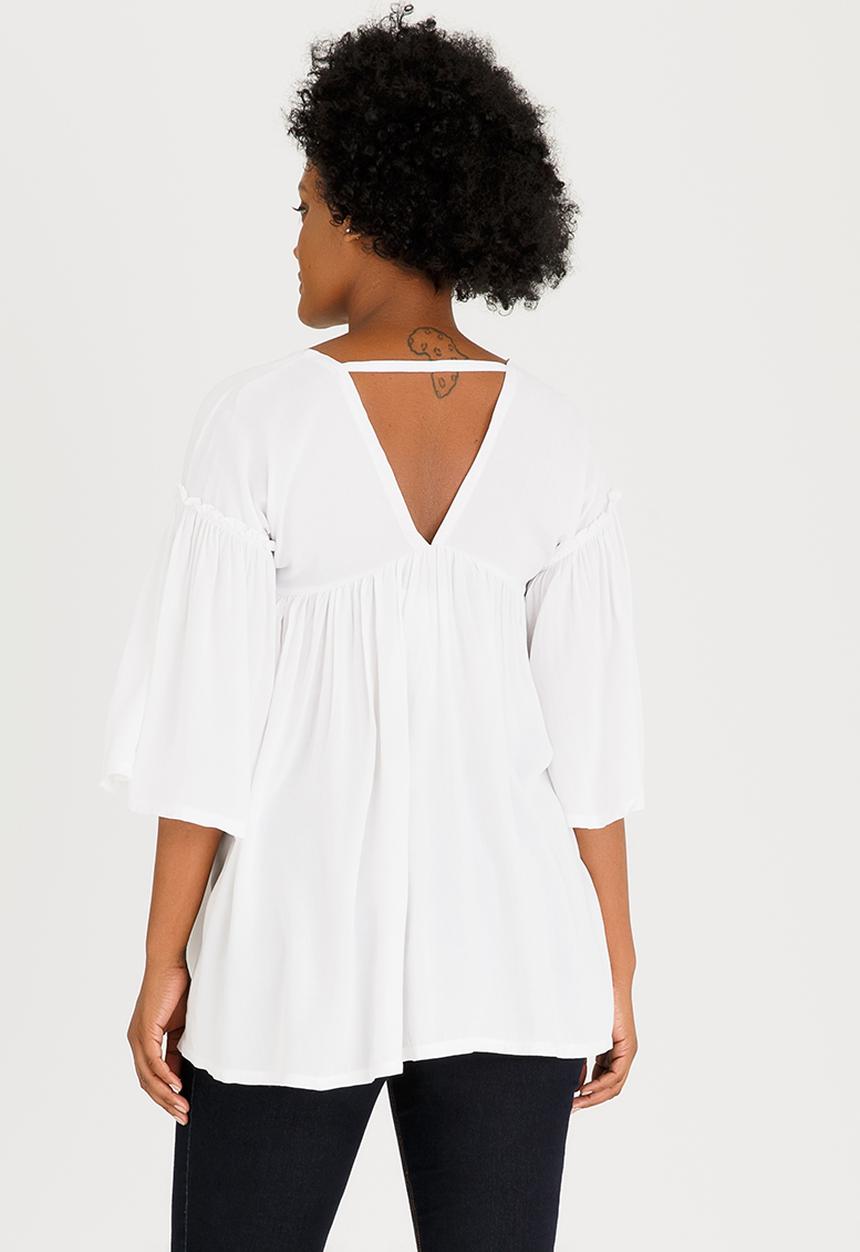 edit Maternity - Flowy Boho Top White