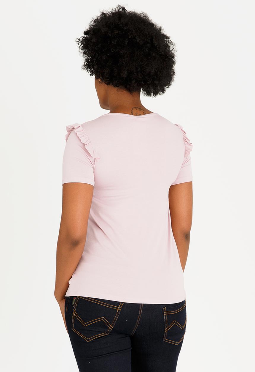 edit Maternity - Frill Detail Nursing Top Pale Pink