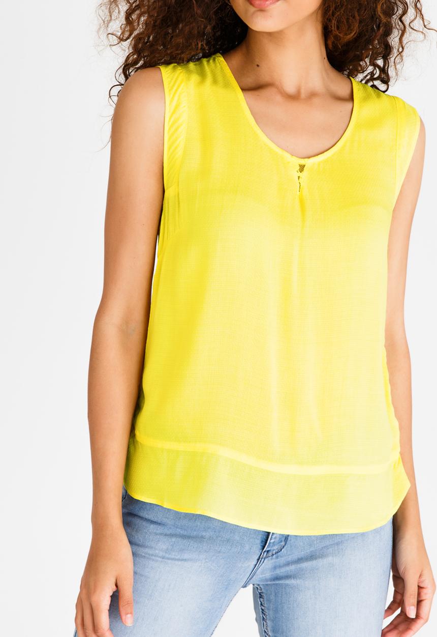 edit - Lace Back Sleeveless Top Yellow