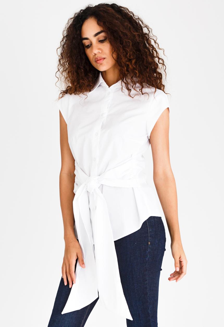 edit - Tie-Up Shirt White