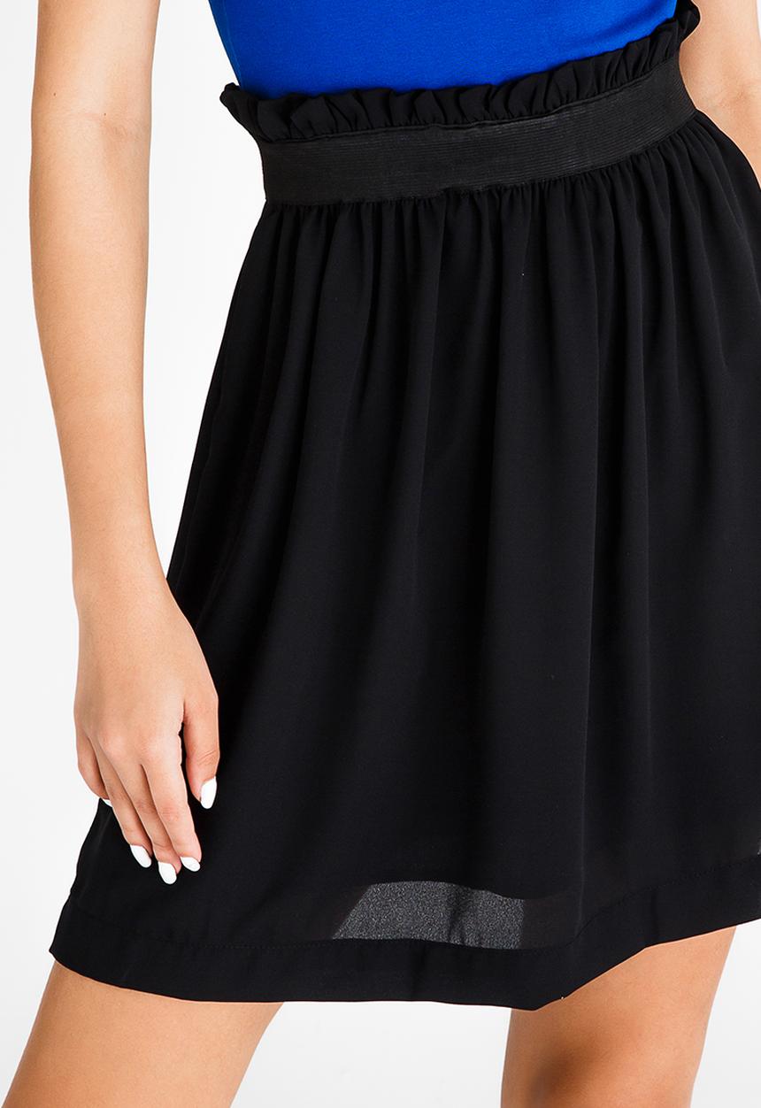 c(inch) - Paperbag Mini Skirt Black