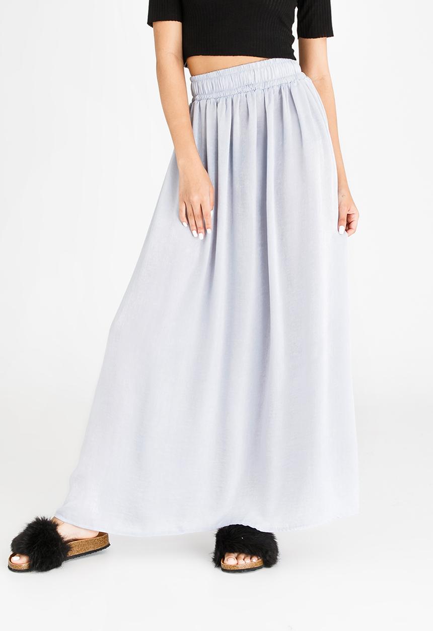 c(inch) - Basic Maxi Skirt Silver
