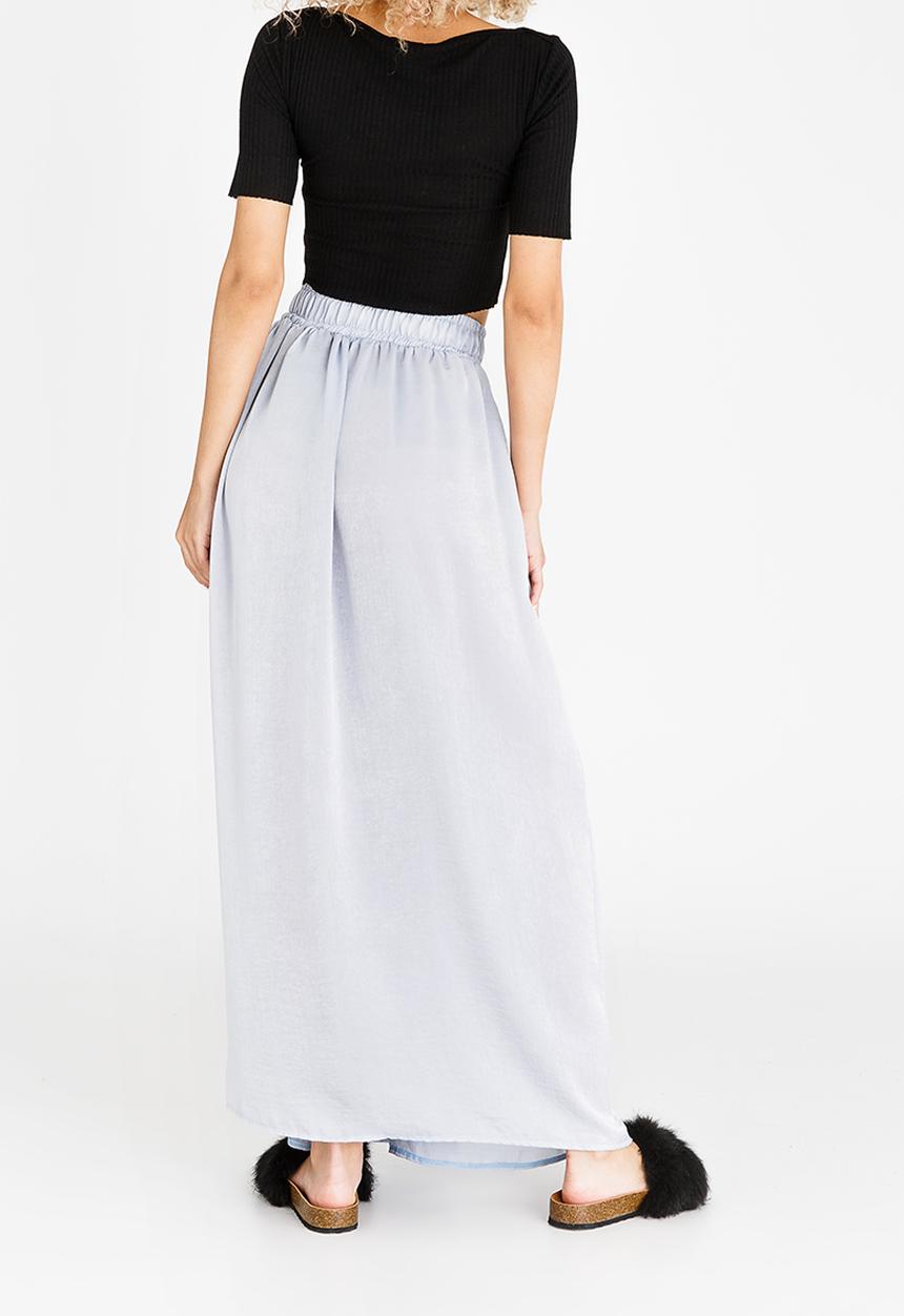 c(inch) - Basic Maxi Skirt Silver