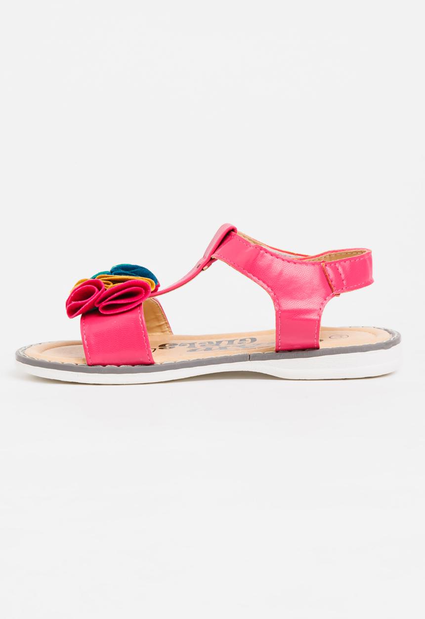 Foot Focus - Girls PU Sandal Dark Pink