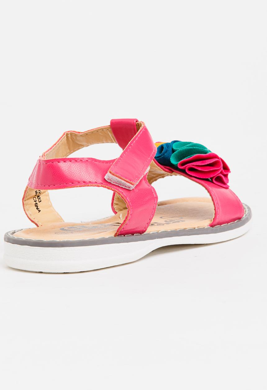 Foot Focus - Girls PU Sandal Dark Pink