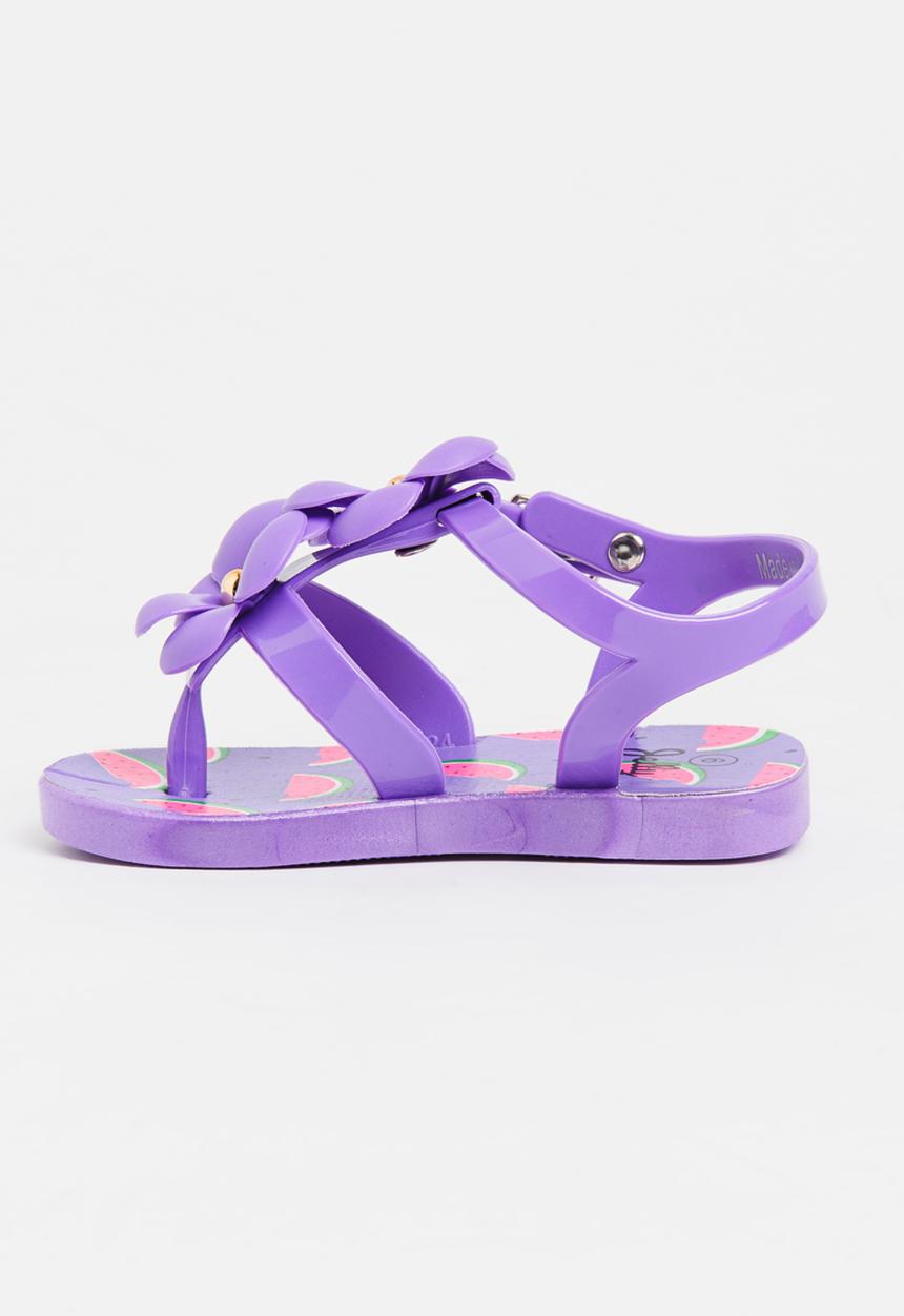Foot Focus - Flower Sandal Dark Purple