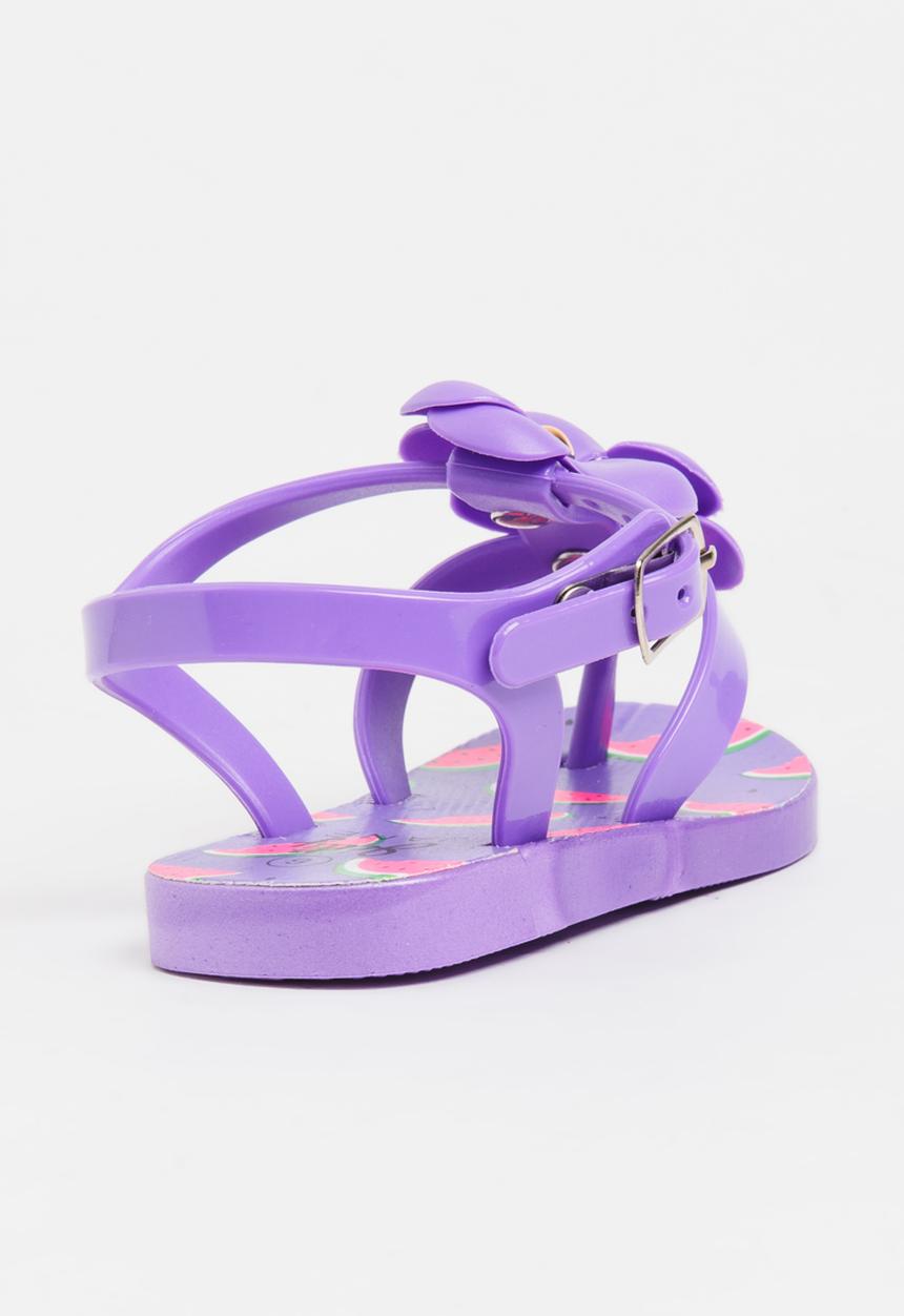 Foot Focus - Flower Sandal Dark Purple