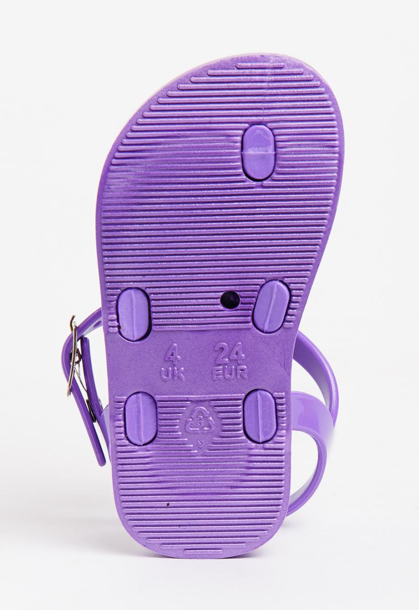 Foot Focus - Flower Sandal Dark Purple