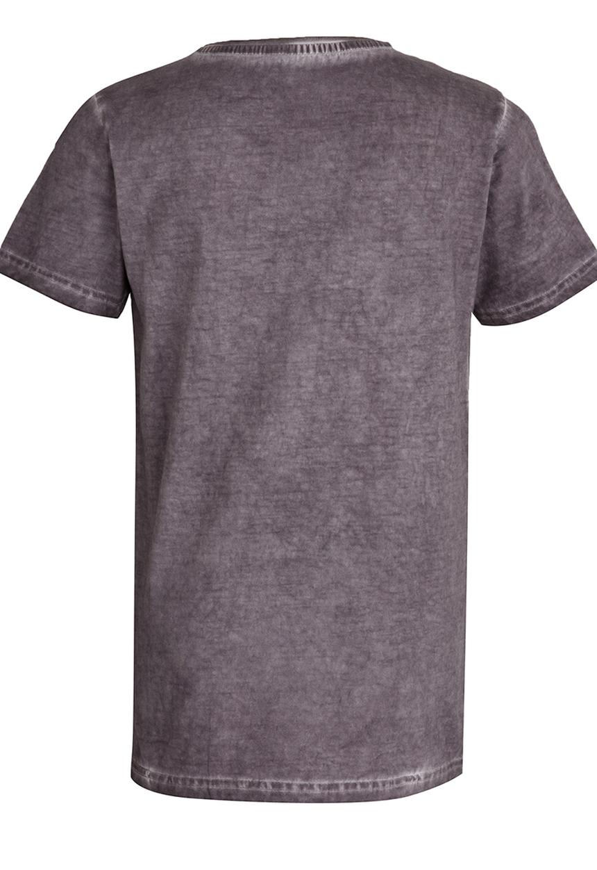 POLO - Printed Pigment Wash Tee Charcoal