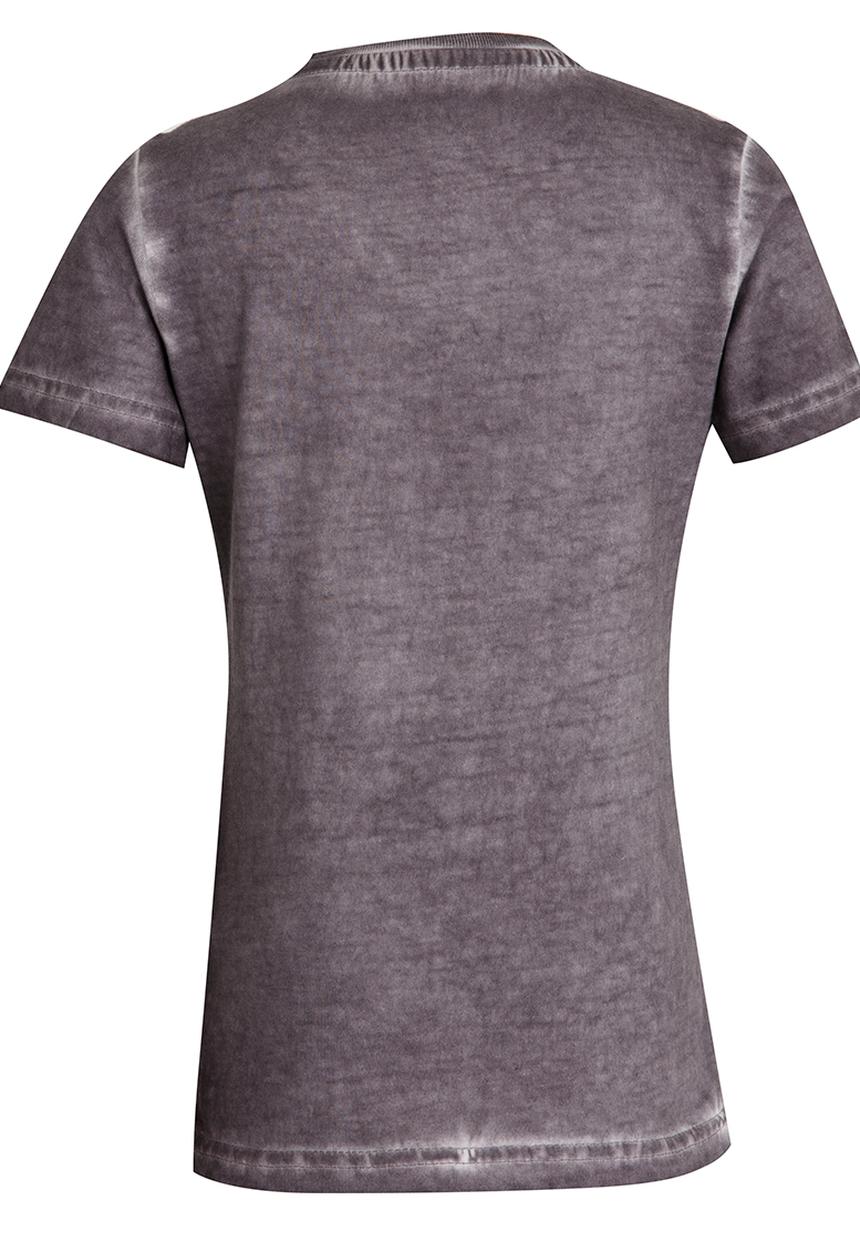 POLO - Printed Pigment Wash Tee Charcoal