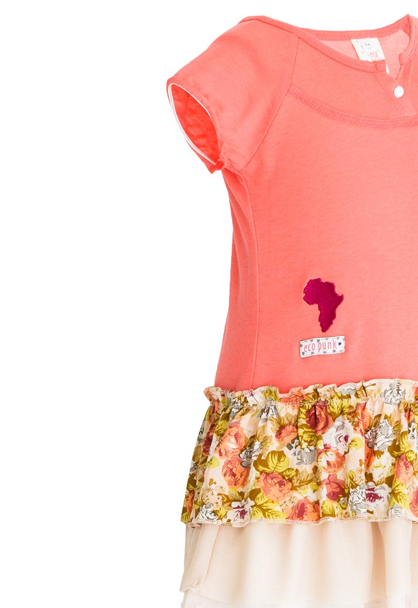 Eco Punk - Girls Frill Dress Multi-colour
