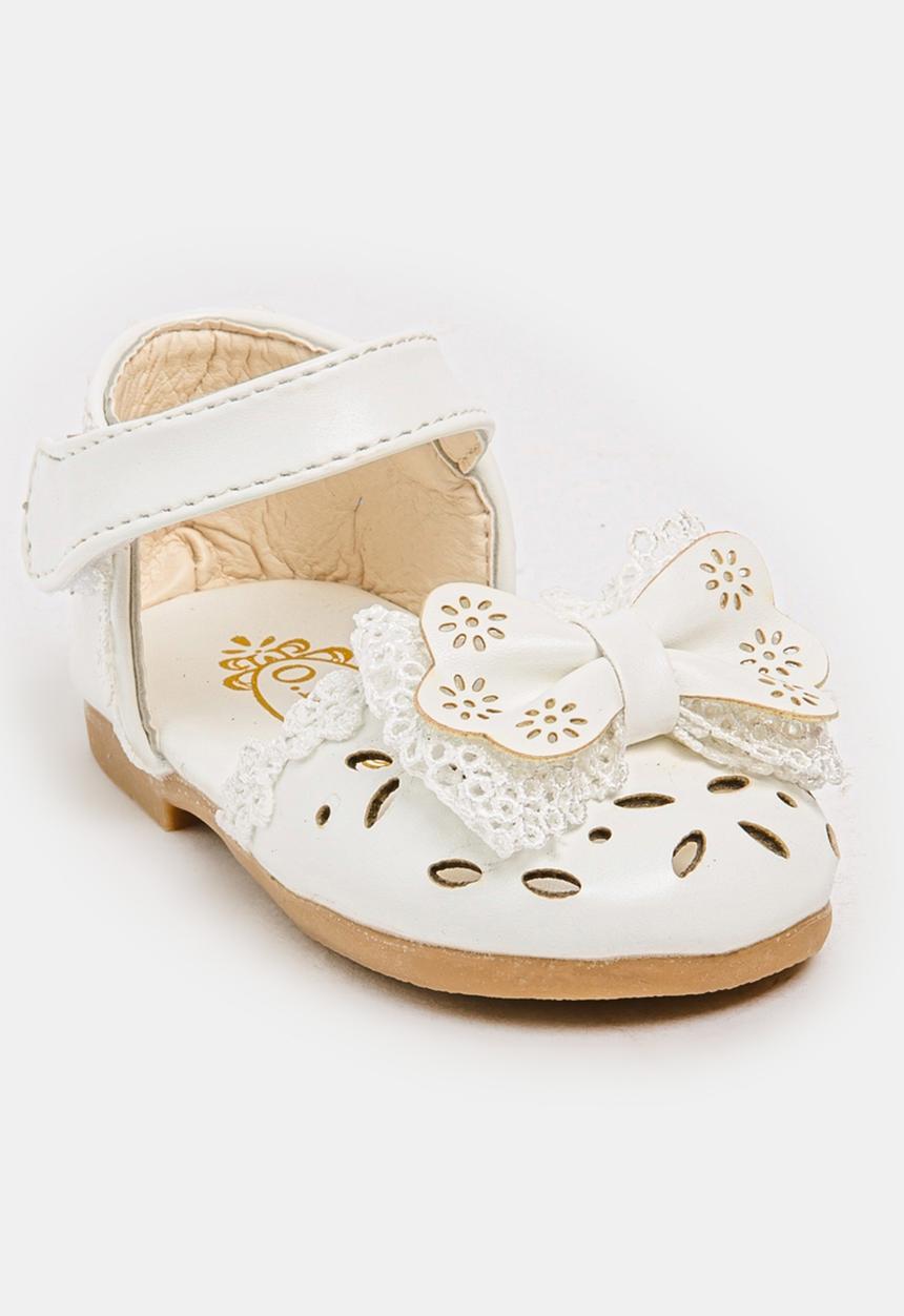 Pop Candy - Girls Cut out Pump White