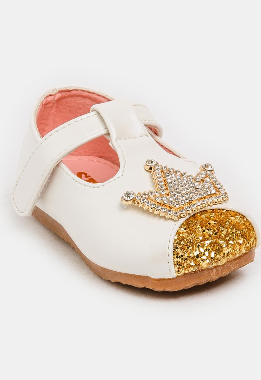 Pop Candy - Crown Ballet Pump White
