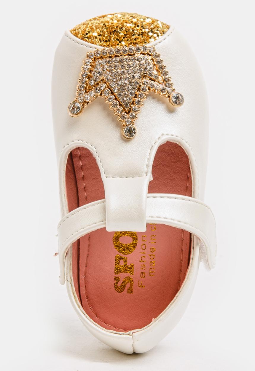 Pop Candy - Crown Ballet Pump White