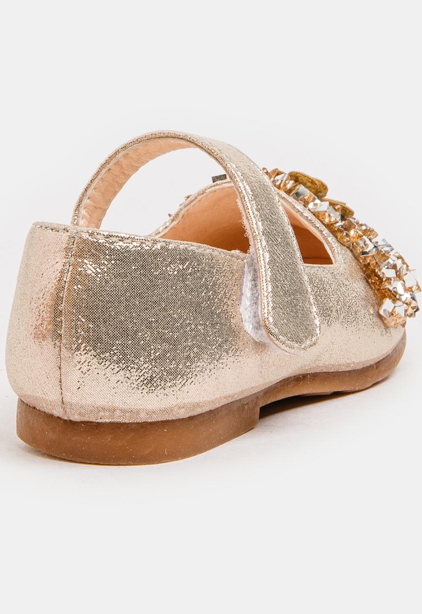 Pop Candy - Girls Embellished Pump Gold
