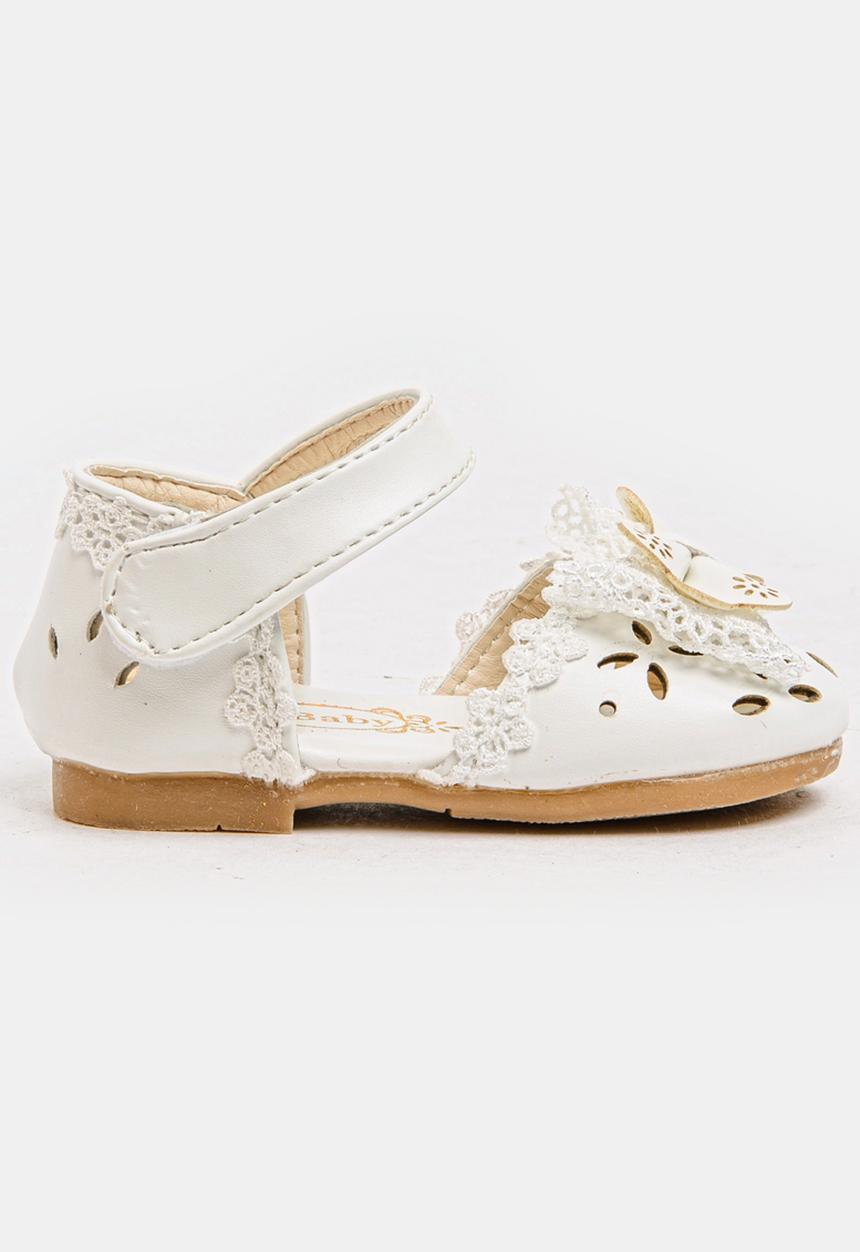 Pop Candy - Girls Cut out Pump White