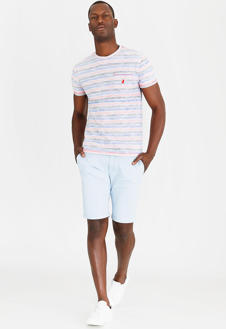 POLO - Marled Stripe T Shirt Orange