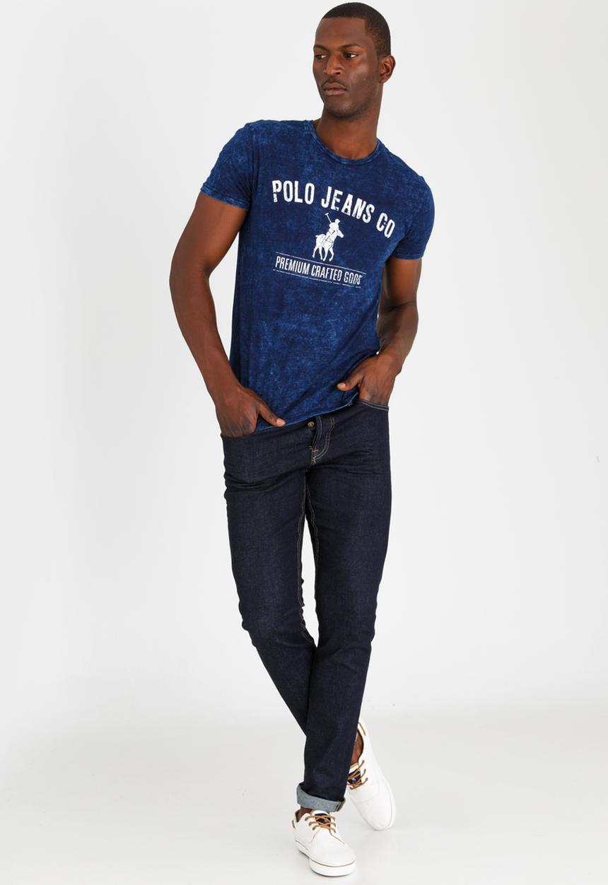 Polo Jeans Co. - Deep Dyed Printed T-Shirt Dark Blue