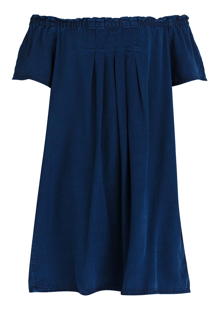 Name It - Short Sleeve Denim Dress Dark Blue