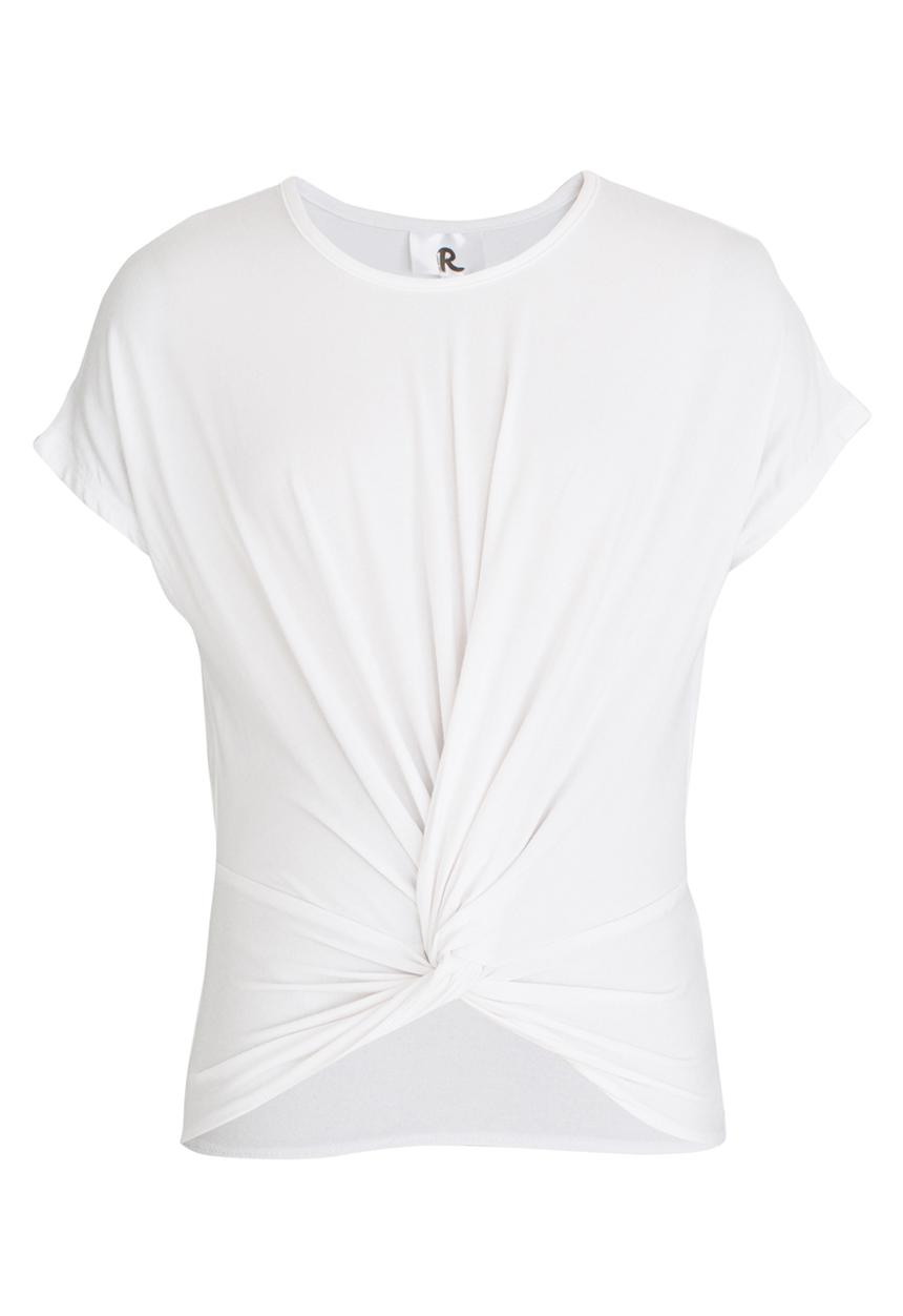 Rebel Republic - Front Knot Top White