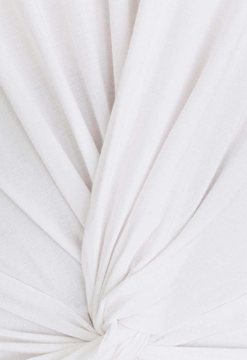 Rebel Republic - Front Knot Top White