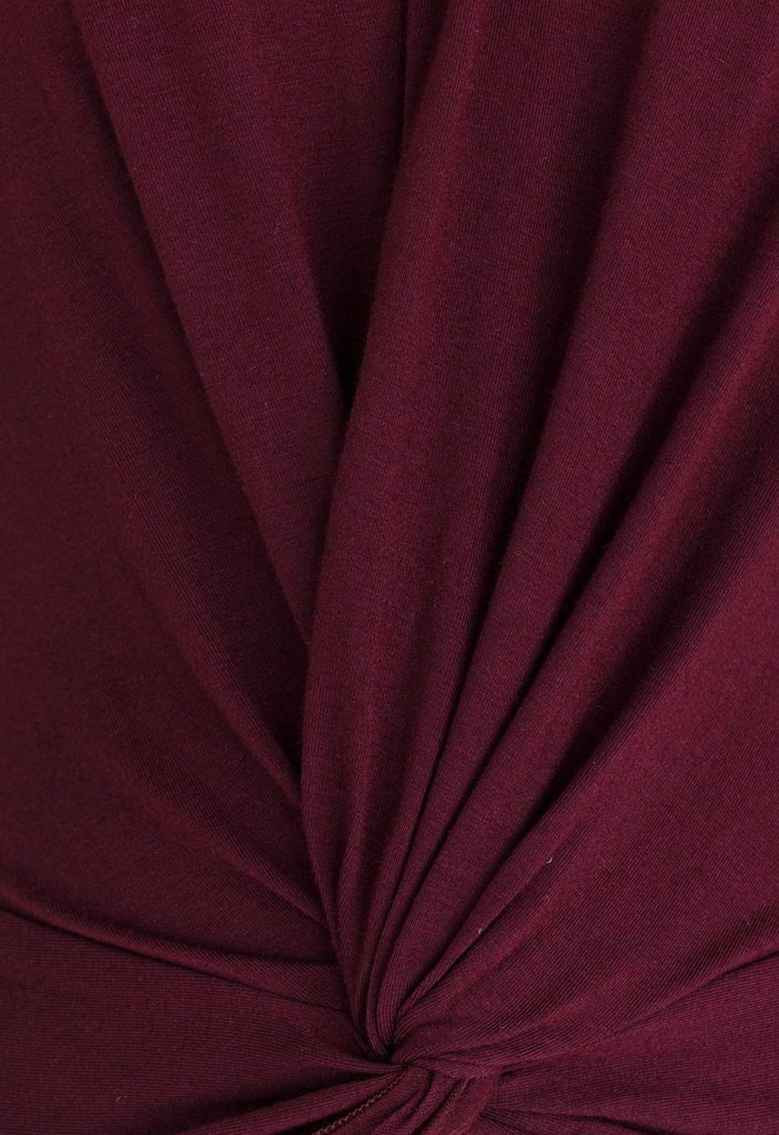 Rebel Republic - Front Knot Top Burgundy