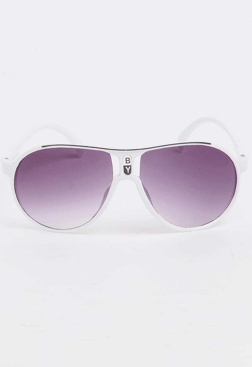 Pop Candy - Boys Plastic Sunglasses White