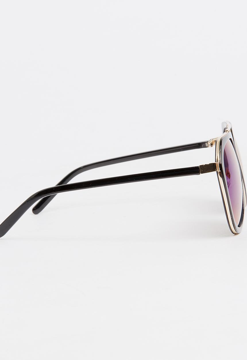 Pop Candy - Girls Mirror Lens Oversize Sunglasses Black