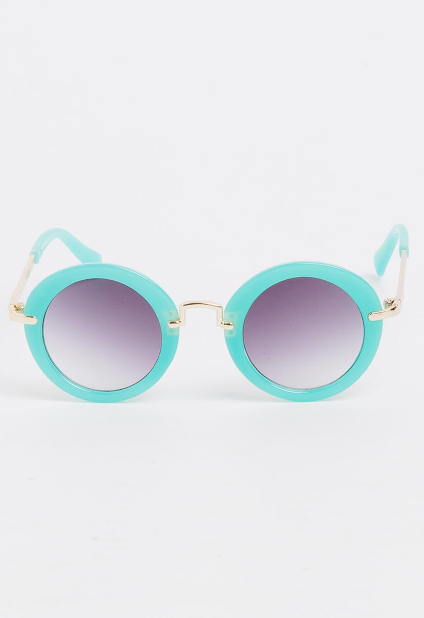 Pop Candy - Girls Round Sunglasses Green