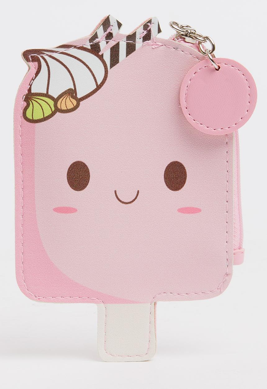 Pop Candy - Girls Popsicle Coin Purse Pale Pink