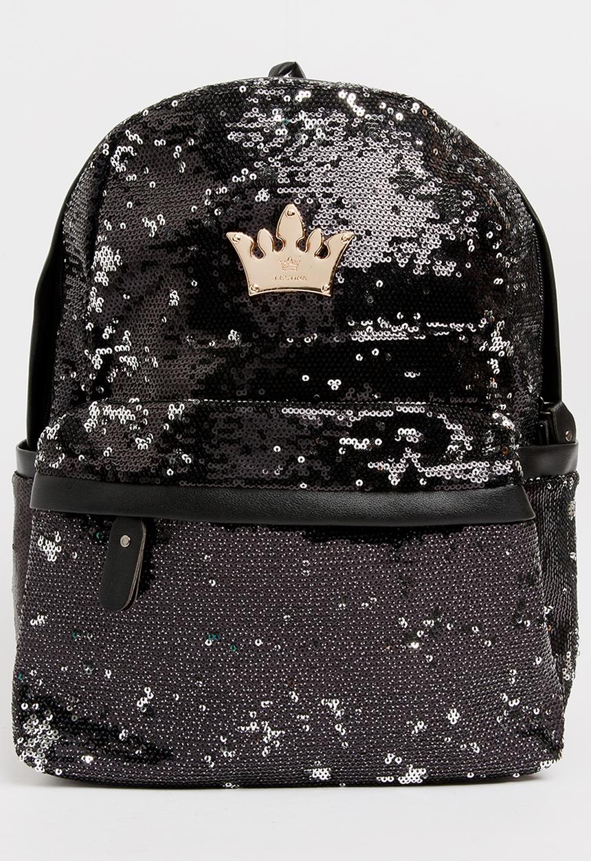 Pop Candy - Girls Sequins Backpack Black