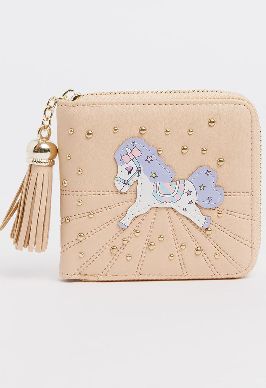 Pop Candy - Girls Unicorn Purse Pale Pink
