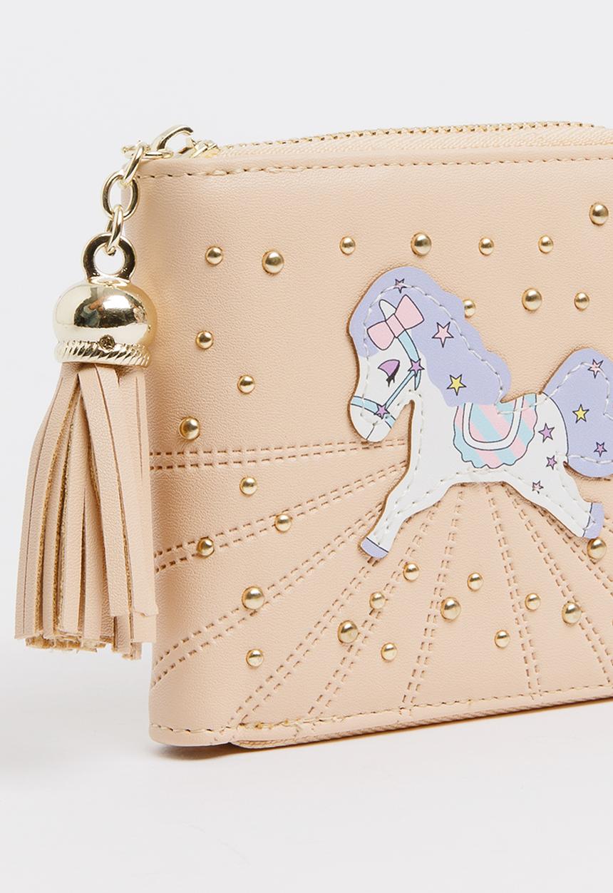 Pop Candy - Girls Unicorn Purse Pale Pink