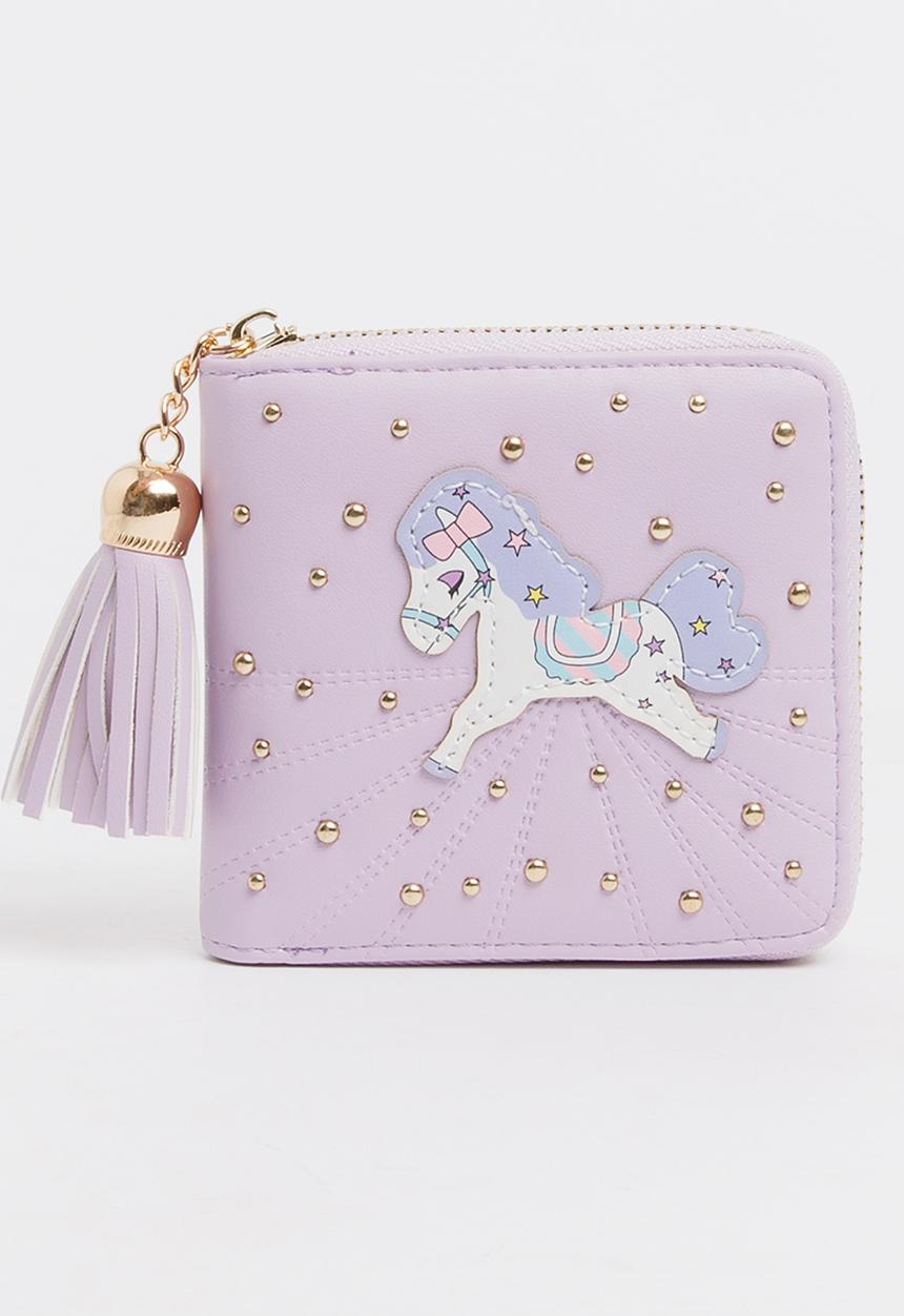 Pop Candy - Girls Unicorn Purse Pale Purple