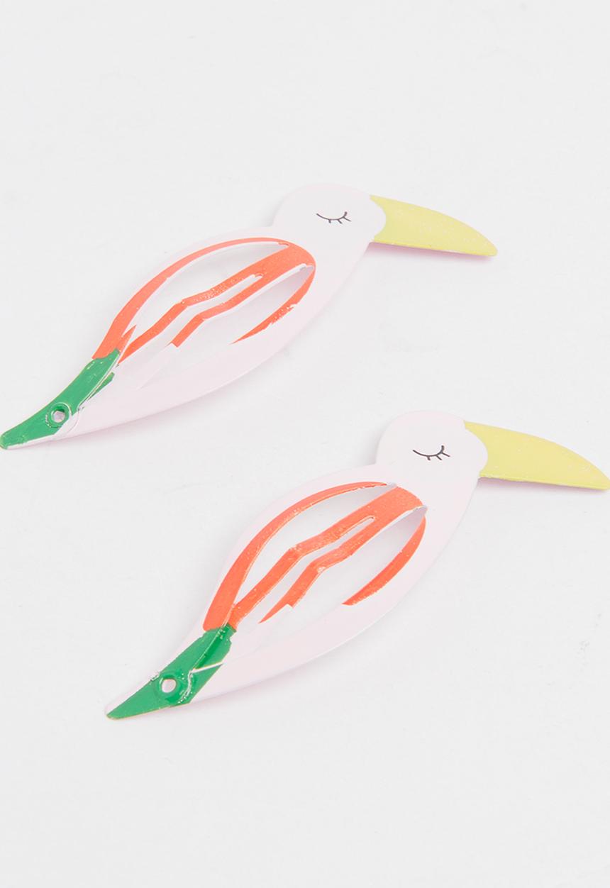 Pop Candy - Girls Toucan Clips Multi-colour
