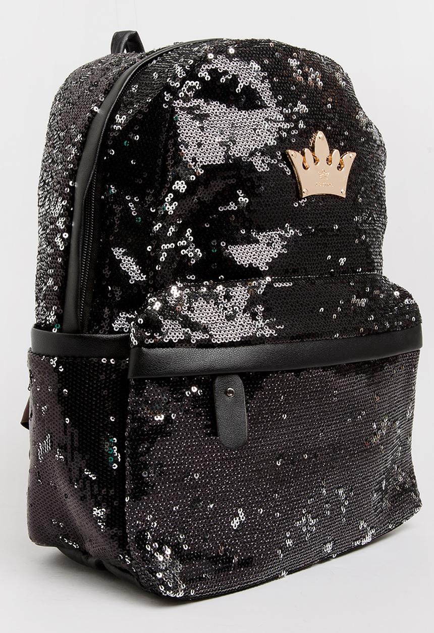 Pop Candy - Girls Sequins Backpack Black